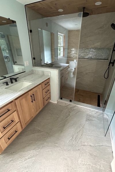 bathroom renovation in a Franklin MA home